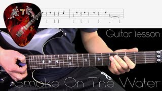 Smoke On The Water Guitar Lesson - Deep Purple (with tabs)