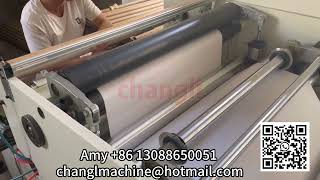 roll to roll non woven paper rewinding machine with edge trimming blade