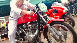 BROOKLANDS Motorcycle Day feature Super-Cool 70s DRESDA and a LOOK & Listen at DUCATI Exotica Italia