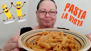 MUKBANG: MEZZE PENNE CON SURIMI E POMODORO (il mistero Ermenegildo 😕)