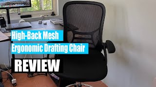 High-Back Mesh Ergonomic Drafting Chair Review 2024 - Worth Every Penny!