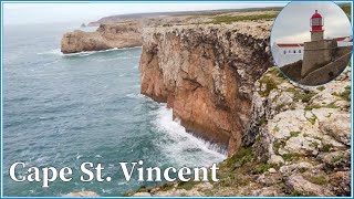 Cape St. Vincent , Cabo de San Vicente "fim do mundo", or "end of the world" Portugal 4K Cape Sagres