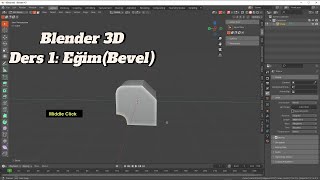 Blender 3D Ders 1: Eğim(Bevel)