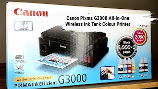 Canon Pixma G3000 All-in-One Wireless Ink Tank Colour Printer Installation | Canon G3000 Wifi setup