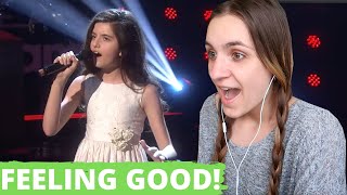 French Girl Reacts to Angelina Jordan "Feeling Good" (10 Years Old!!)