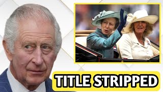 King Charles Strips Queen Camilla Consult Title As He Crowns Princess Anne.