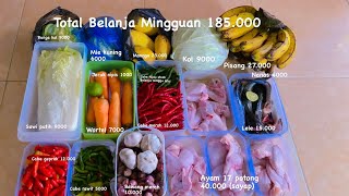 FOOD PREPARATION BUDGET 185 RIBU UNTUK 2 MINGGUAN | BELANJA MINGGUAN HEMAT