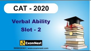 CAT - 2020 | VA | Slot - 2 | Original Questions | Solutions | Online Coaching | Verbal Ability