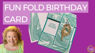 Quick and Easy Fun Fold Birthday Card with Otters!