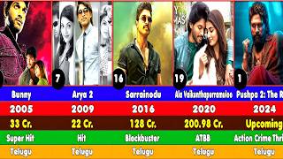 Allu arjun All Movies List Hit and Flop || Allu arjun all Movies Box Office Collection | Pushpa 2