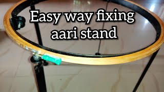 Aari stand fixing..cloth wrapping to stand/ Maggam work stand// kisheel Creations