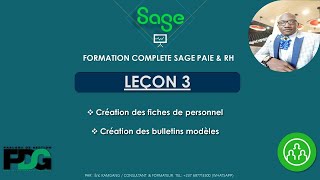 Sage 100 paie et RH : leçon 3; création des fiches de personnel et bulletin modèles