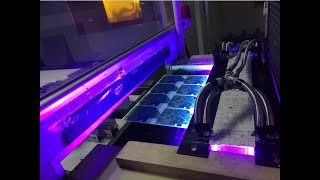 Using LED UV Lamp to Cure the Ink Paint Print and Glue to Make the Product Quickly Usable