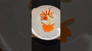 Fruit carving with apple & banana #shortsfeed #shortsvideo #carving