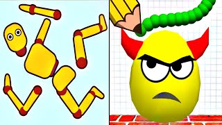 Satisfying Mobile Games Ragdoll Break vs Draw To Smash Up Funny Gameplay🎮