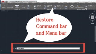 Command bar hide problem solved in AutoCAD.Restore Command bar in AutoCAD