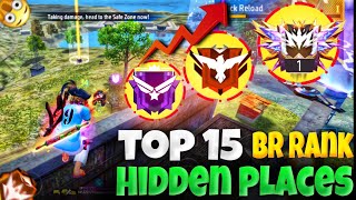 Top 15 Hidden Places in Bermuda | Hidden Places In Free Fire | BR Rank Push | Garena Free Fire | FF