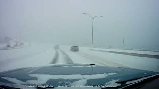 Whiteout conditions - Kelowna Canada Highway Dec 20th 2022