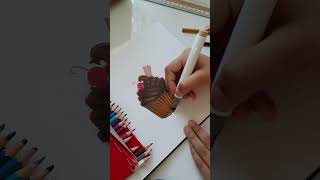 How to draw a semi realistic cupcake 🧁part-2 (final part)