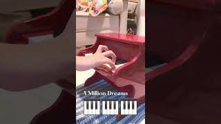 Mini 18 Keys 🎹 piano - A Million Dreams by IG@imasnowyowl (Timelapse)  #piano #toys #music #dog