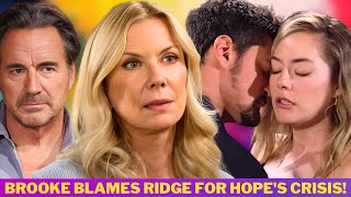 The B&B Update: Brooke Slams Ridge for Hope's Crisis! Finn & Carter's Battle for Steffy!