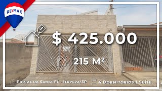 Casa à venda, 215 m² por R$ 425.000,00 - Portal da Santa Fe - Itupeva/SP