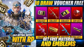 Free Materials and Mythic Emblem | Get Free 10 Draws Lucky Voucher | Rp Points Opening | Pubgm\Bgmi