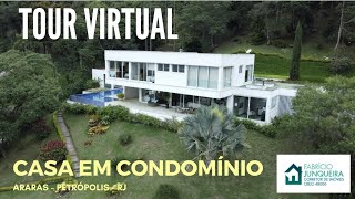 Casa moderna e projeto atemporal no melhor condomínio de Araras, RJ | Tour virtual completo