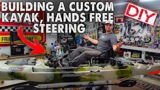 Custom Kayak Build, Hands Free Foot Steering, Full Install 2021