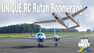 Unique scratch-built Rutan Boomerang RC airplane at Airmeet 2024 - #RutanBoomerang #Airmeet2024