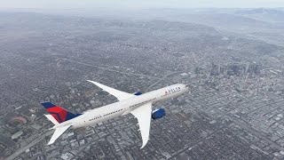 Boeing 787-10 Dreamliner, Delta Airlines, departure from Los Angeles, California MSFS 2020