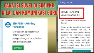 CARA ISI SURVEI DI SIM PKB | NILAI DAN KOMUNIKASI GURU.