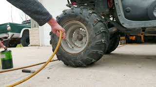 how to inflate a tire at your own risk