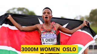 Watch how Beatrice Chebet runs World Lead in 3000m Women Oslo Diamond League