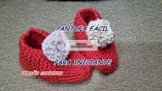 *383* PANTUFA FÁCIL EM TRICÔ PARA INICIANTES TAMANHO 21/16CM * CANHOTO * TATHINHA BORDADOS VARIADOS