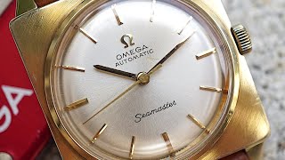 RARE Omega Seamaster automatic - 14K GOLD - white sunburst - ref B6687, cal 670 from 1966