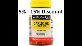 Discount - Mason Natural, Garlic Oil, 1000 mg, 100 Softgels Review