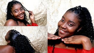 HIGH PONYTAIL ON 4C NATURAL HAIR|CRISS CROSS WITH RUBBER BAND METHOD|SHANTANA REDMAN