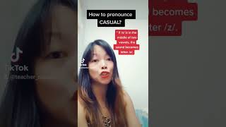 How to pronounce CASUAL? #shorts