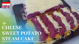 [ IND|ENG ] BOLU UBI KUKUS KEJU / STEAMED SWEET POTATO CAKE WITH CHEESE