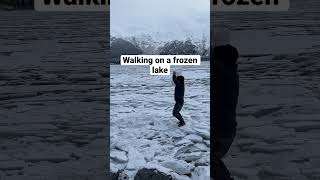 Walking on a frozen lake. #shorts #ytshorts #youtubeshorts