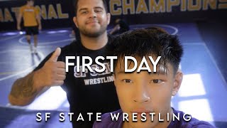 First Day of Collegiate Practice - San Francisco State Wrestling