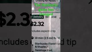 Starbucks delivery pay has changed. Favor Ubereats Grubhub Doordash Nov 9 2024