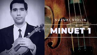 Suzuki Violin - Bach: Minuet 1 - Beginner Music Practice Tutorial