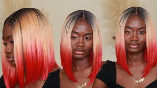 Fiery🔥 OUTRE COLOR BOMB HD TRANSPARENT LACE FRONT WIG - JELISSE |Love Your Crownz