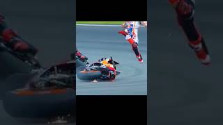 Moto GP accident in super slow motion 😱😰#short #sports #bike #crash