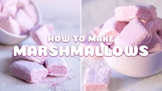 Easy Homemade Cranberry Marshmallows | HOW TO MAKE MARSHMALLOWS | Corn Syrup-Free Recipe