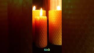 Light Up Your Space with BioQ's All-Natural Beeswax Candles! #bioq #ecofriendly #candle #beewax