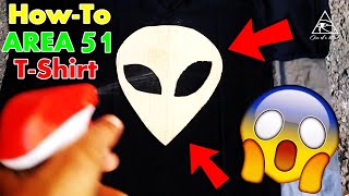 HOW TO MAKE A BLEACH T-SHIRT ***AREA 51***  WITH STENCIL @1ofakindgear | VLOG #04