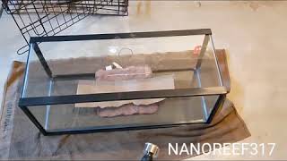 Drilling the 20 gallon long nano reef tank.